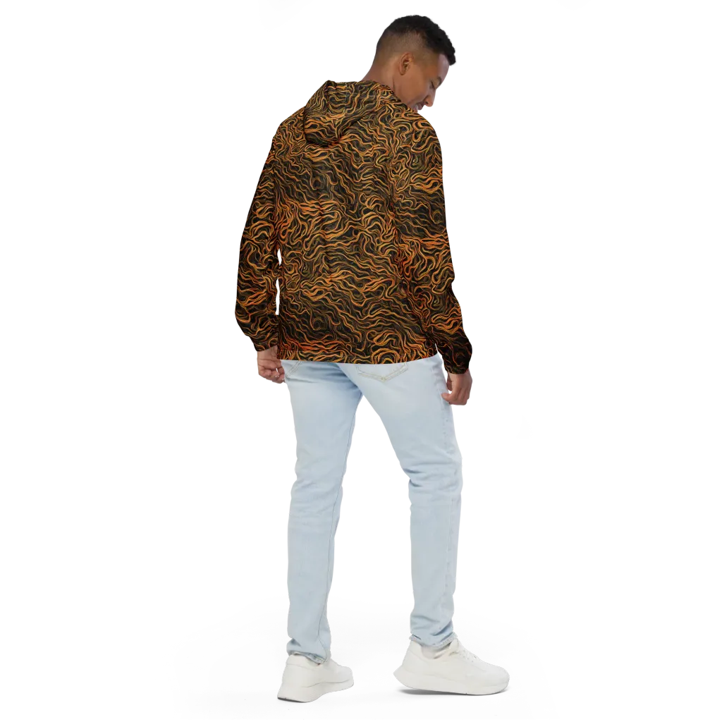 Obsidian Flame on Men's Windbreaker — Back