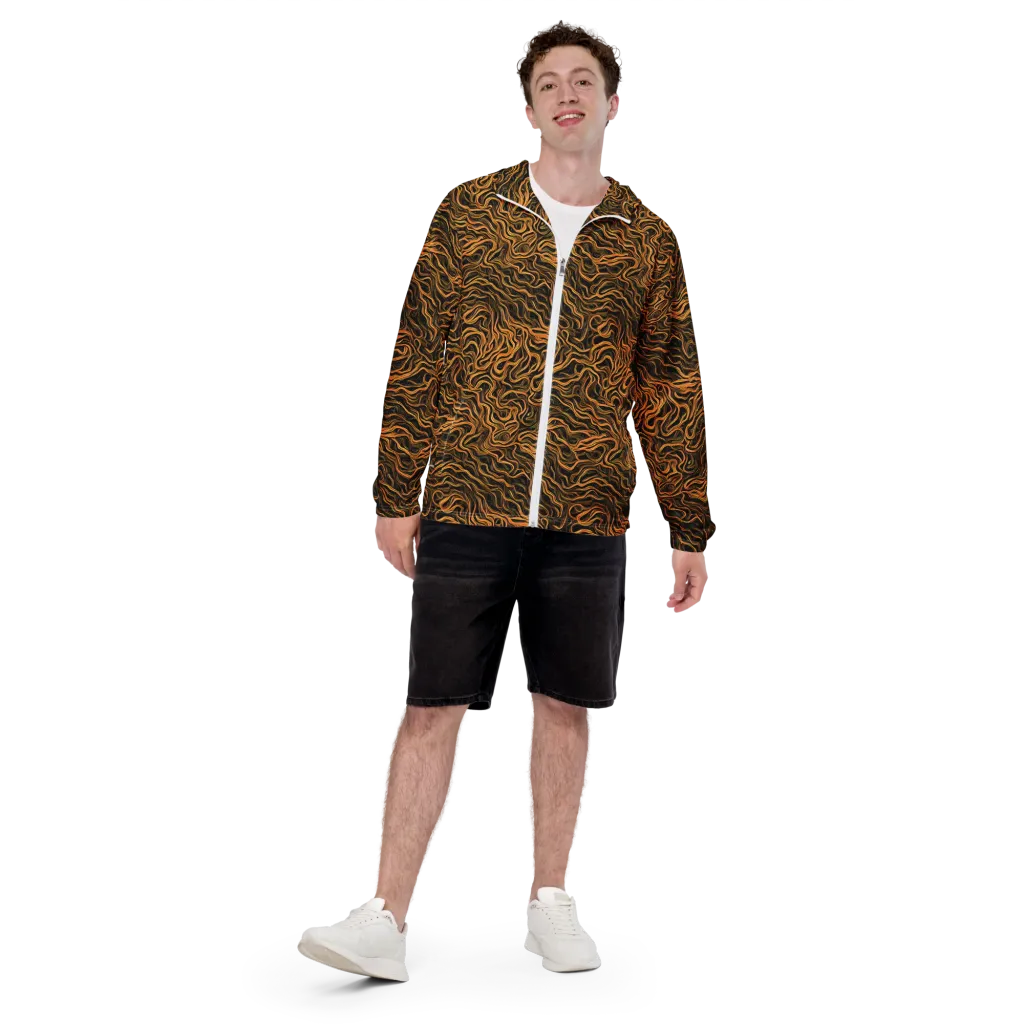 Obsidian Flame on Men's Windbreaker — Front