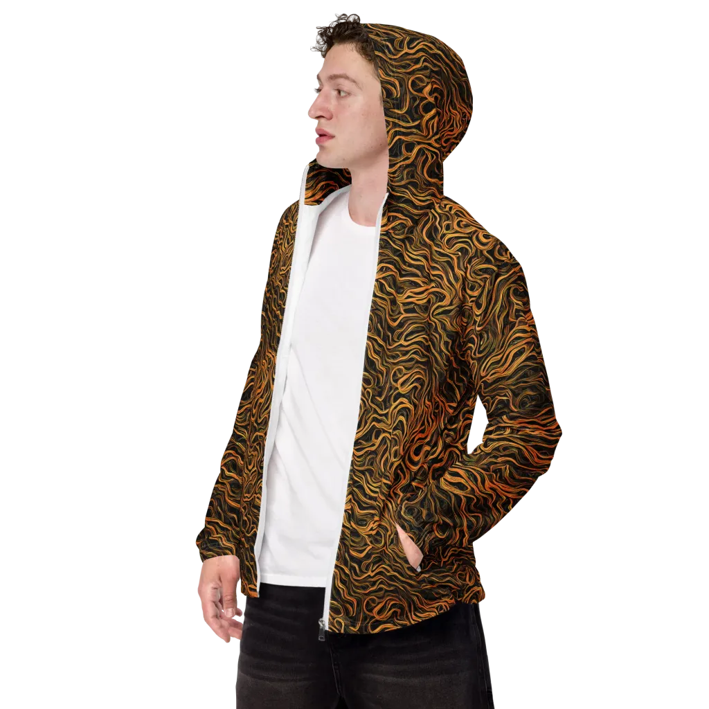 Obsidian Flame on Men's Windbreaker — Left Front