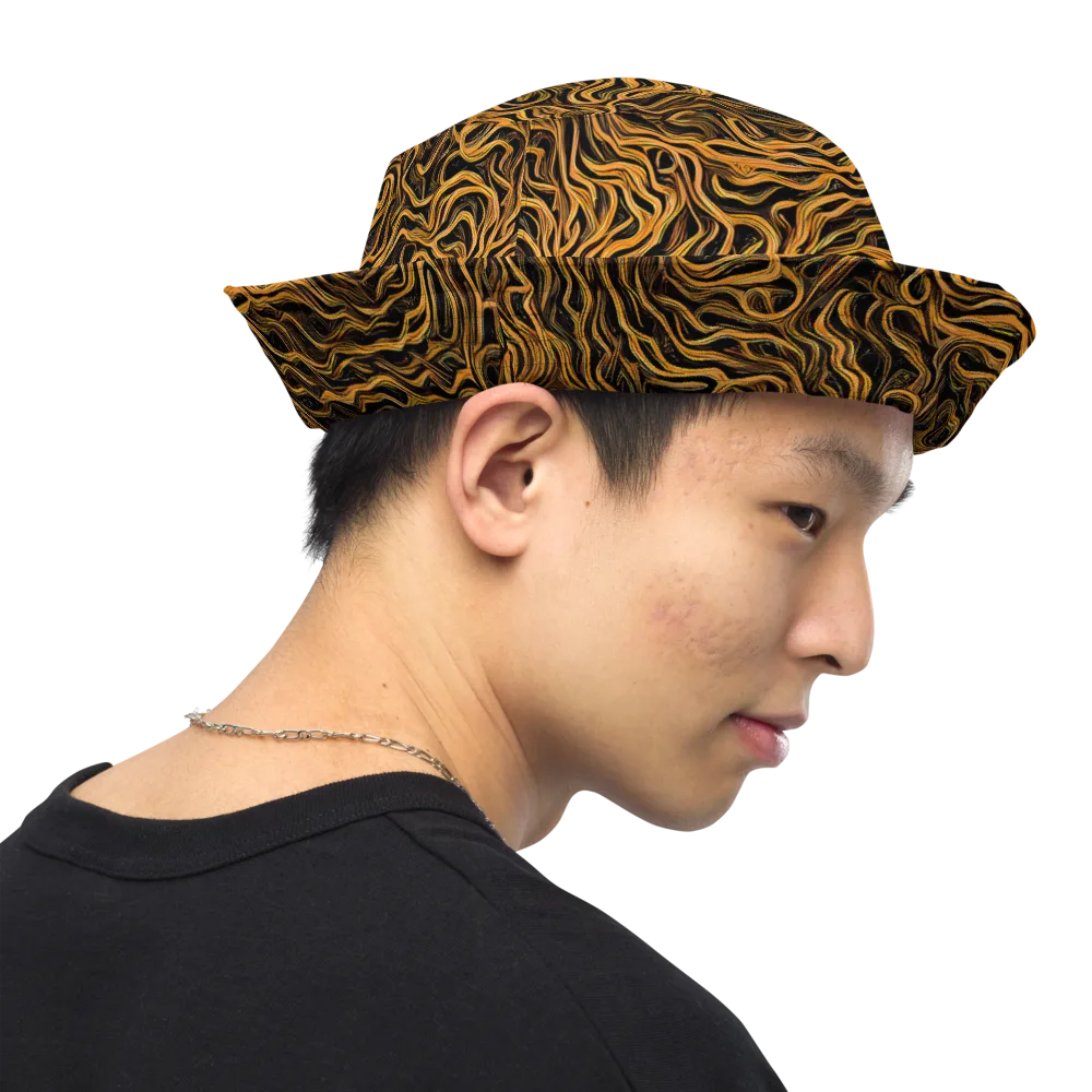 Obsidian Flame on Reversible Bucket Hat — Right Outside