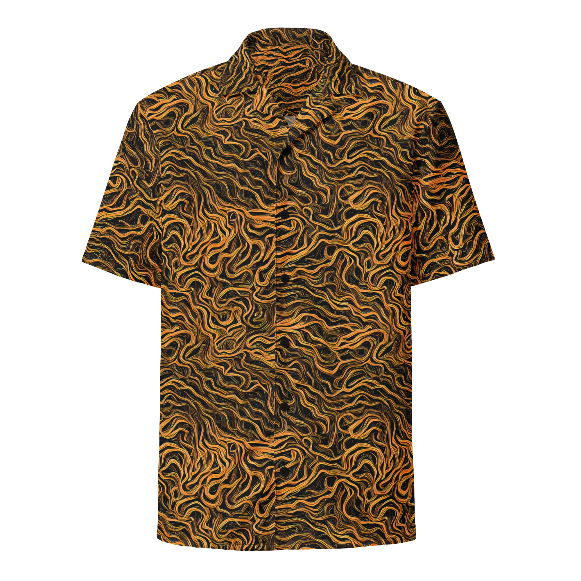 Obsidian Flame on Button Shirt — Front