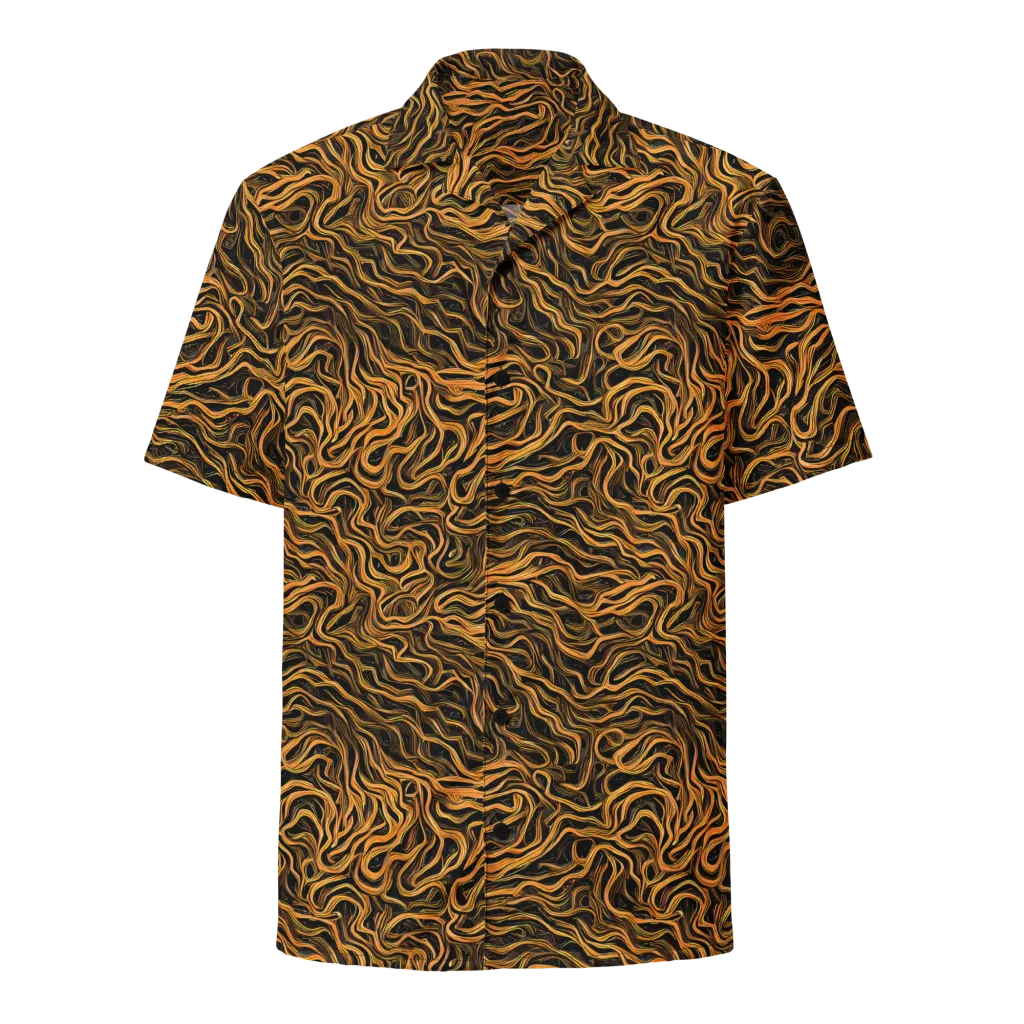 Obsidian Flame on Button Shirt — Front