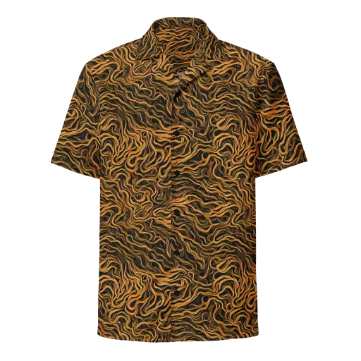 Obsidian Flame on a Button Shirt