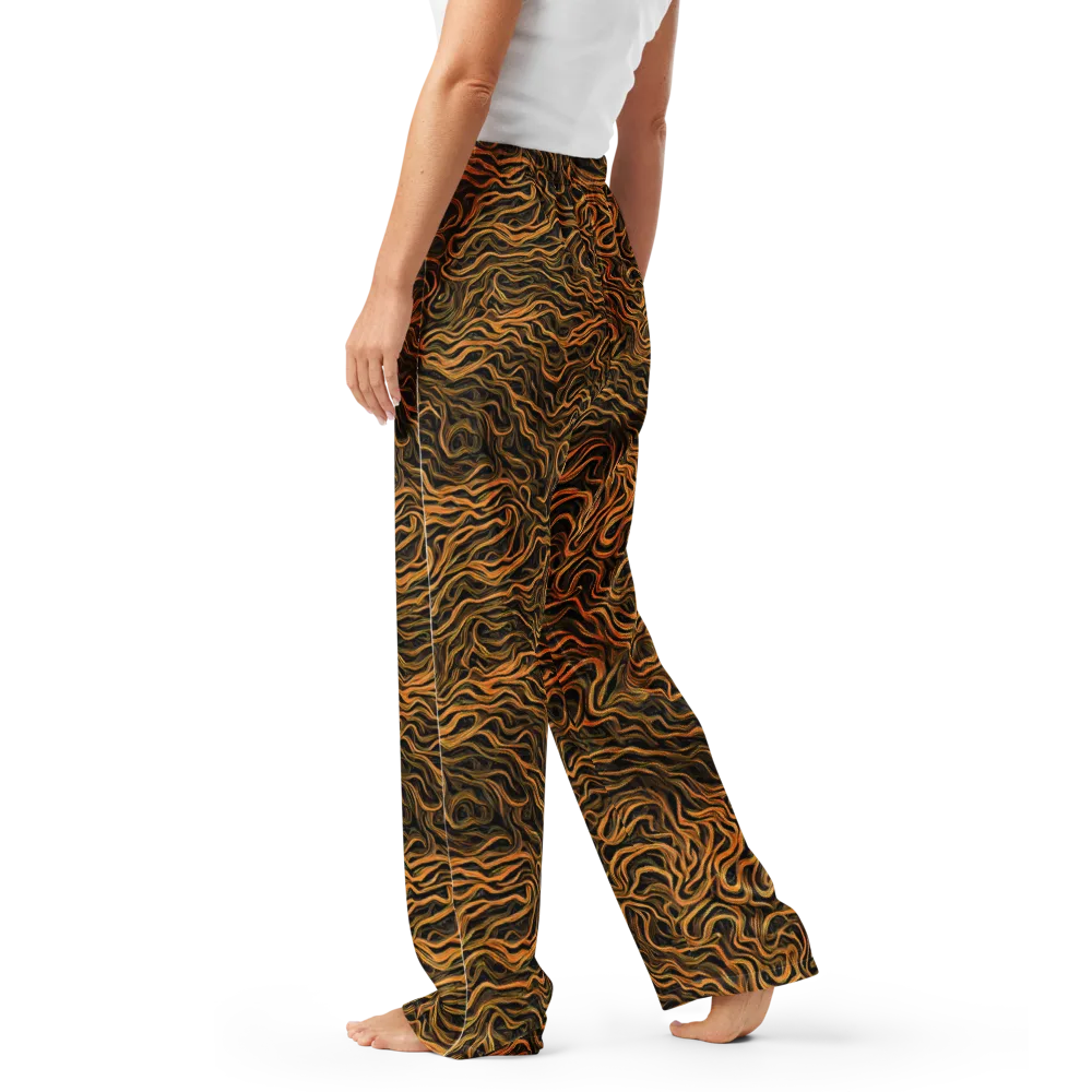 Obsidian Flame on Women's Pajama Pants — Left