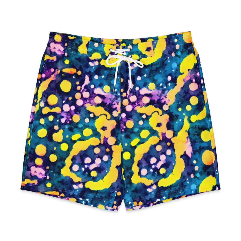 Ink Galaxy on Men's Board Shorts — Front