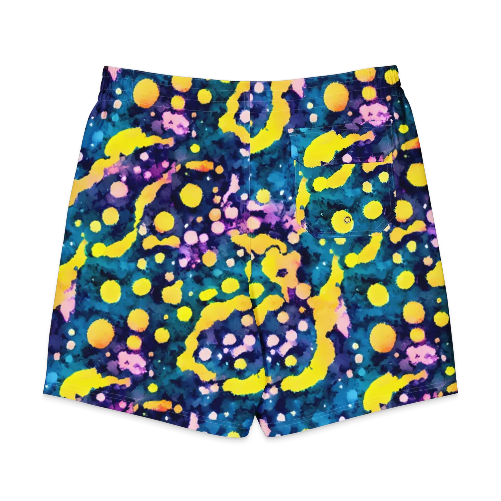 Ink Galaxy on Men's Board Shorts — Back