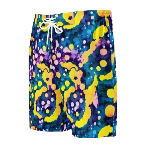 Ink Galaxy on a Men's Board Shorts