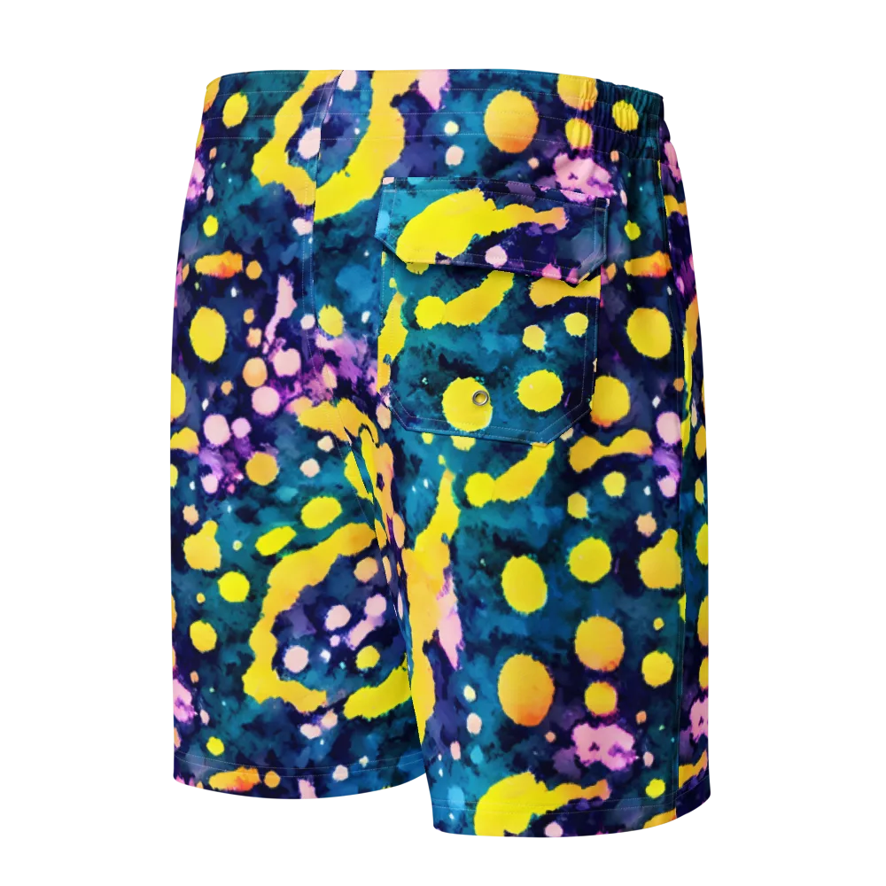 Ink Galaxy on Men's Board Shorts — Back