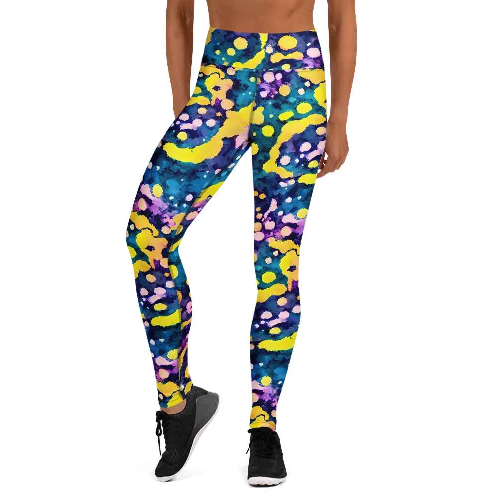 Ink Galaxy on Yoga Leggings — Front