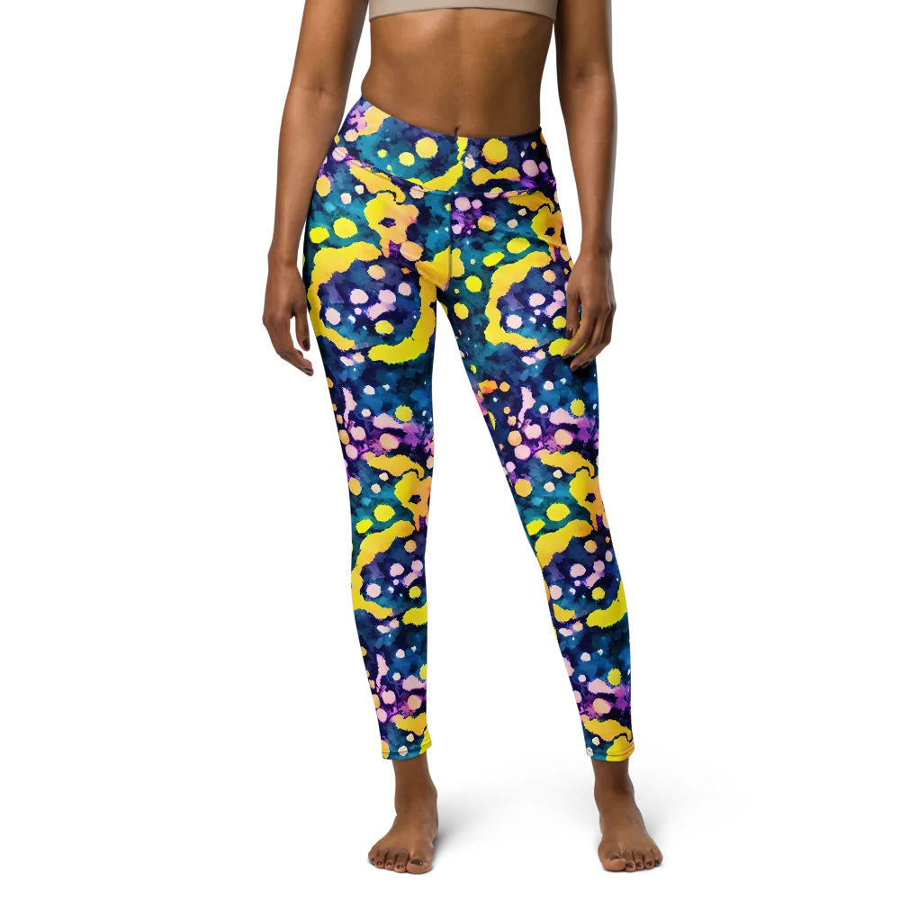 Ink Galaxy on Yoga Leggings — Front