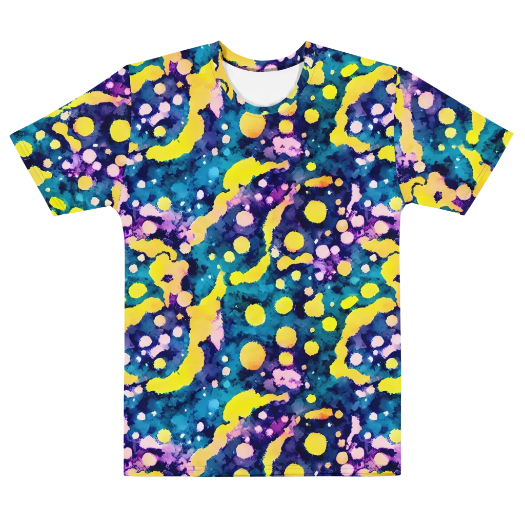 Ink Galaxy on Men's Cotton Crew Neck T-Shirt — Front