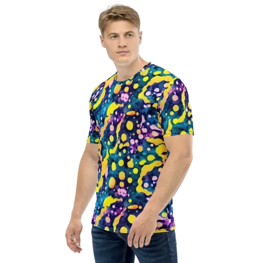 Ink Galaxy on a Men's Crew Neck T-Shirt