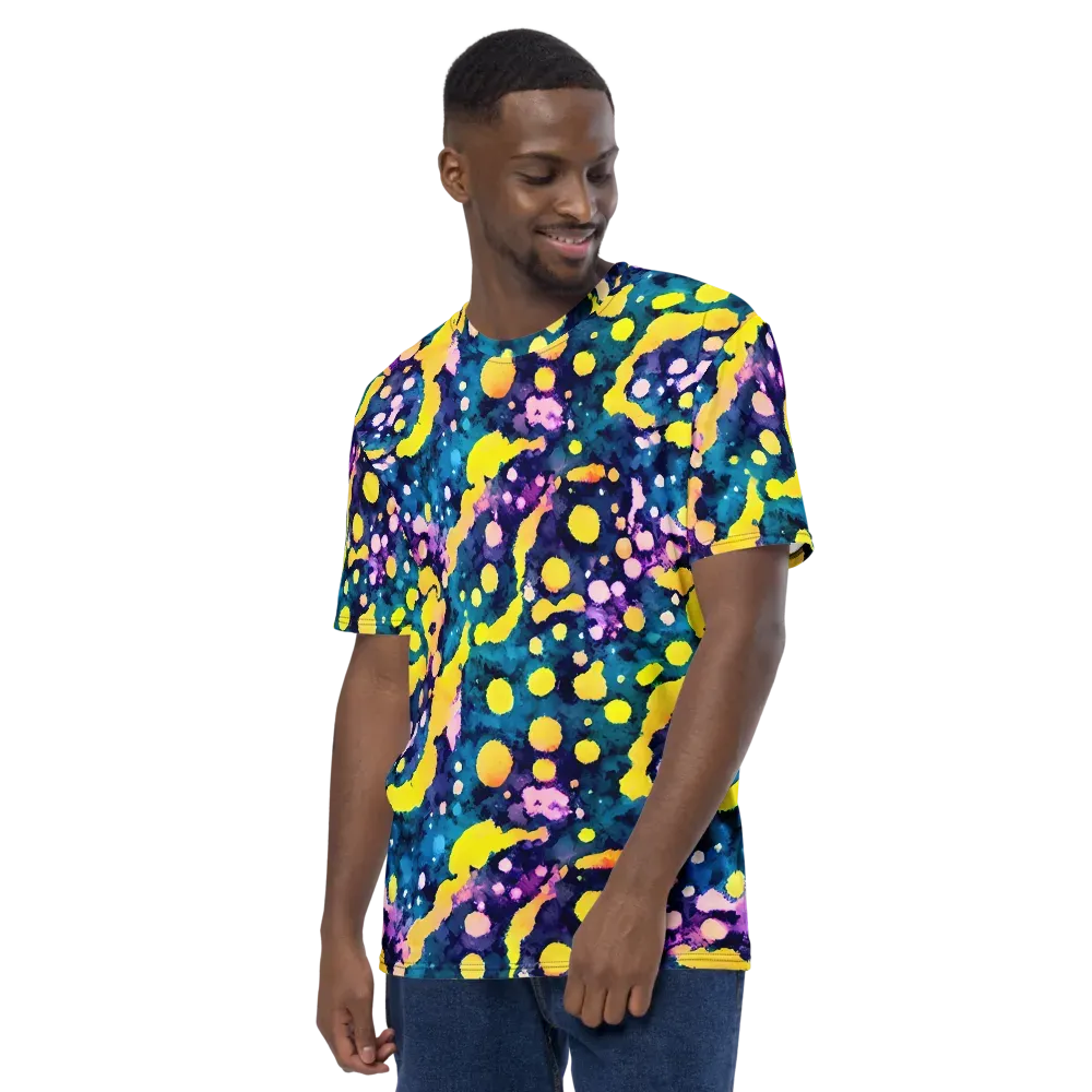Ink Galaxy on Men's Crew Neck T-Shirt — Left
