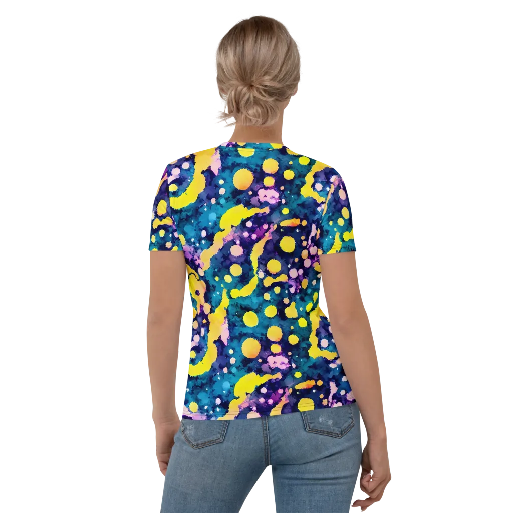 Ink Galaxy on Women's Crew Neck T-Shirt — Back
