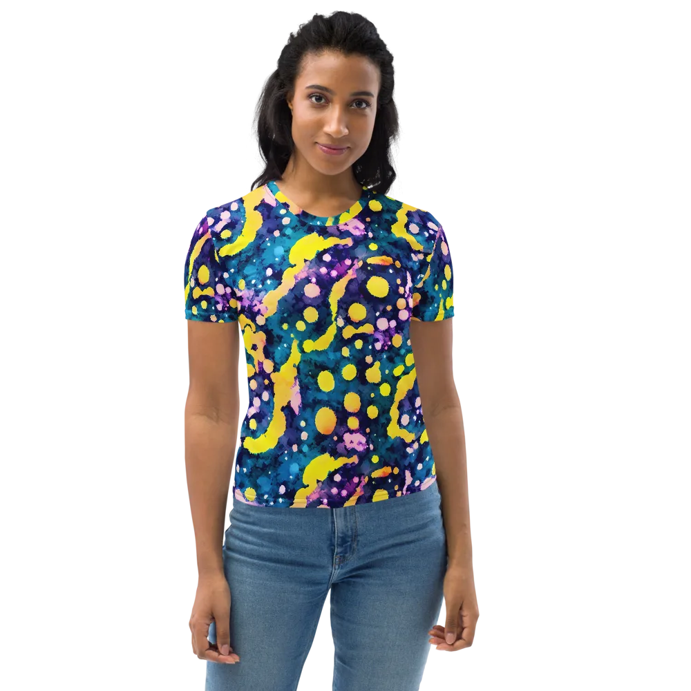Ink Galaxy on Women's Crew Neck T-Shirt — Front
