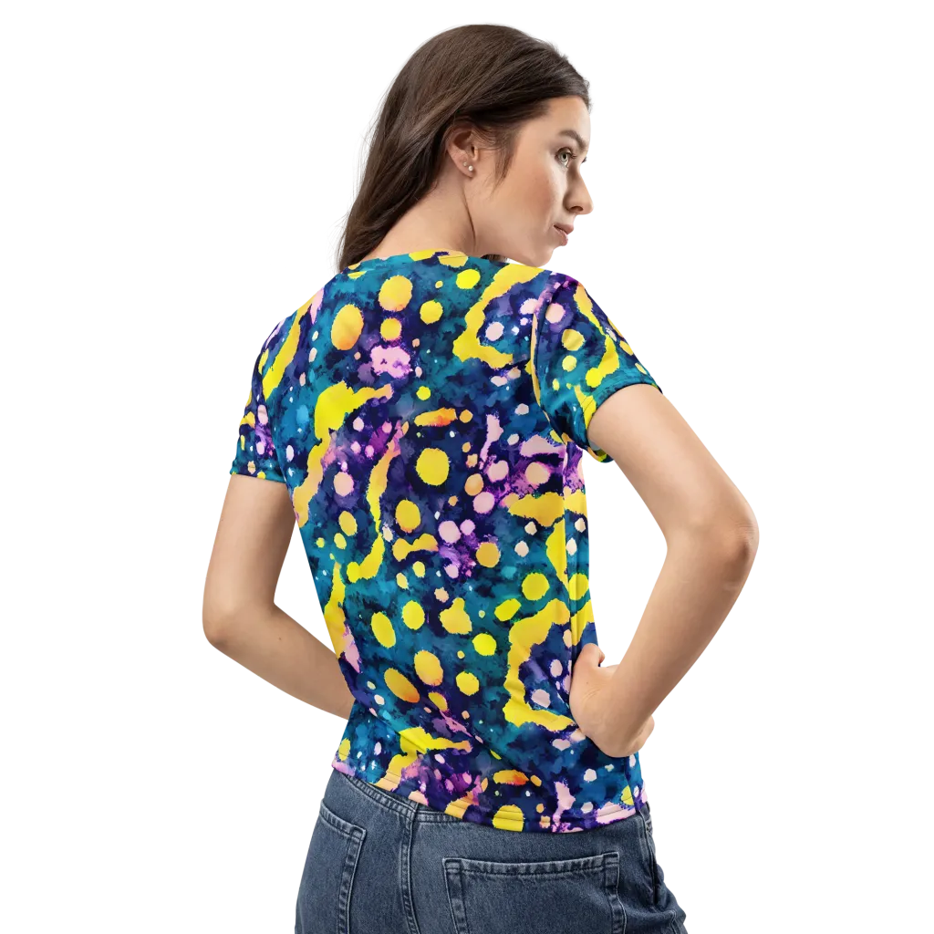 Ink Galaxy on Women's Crew Neck T-Shirt — Back