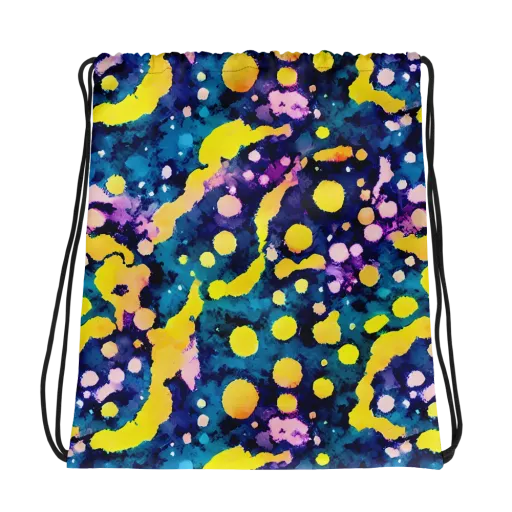 Ink Galaxy on a Drawstring Bag