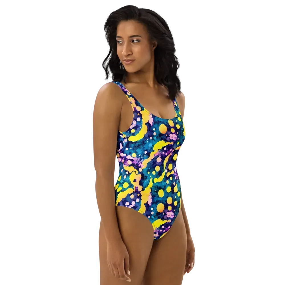 Ink Galaxy on One-Piece Swimsuit — Right