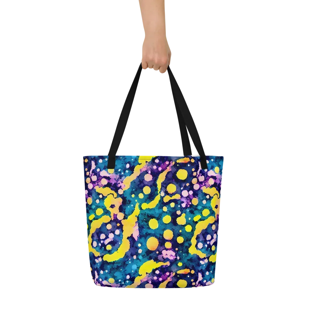Ink Galaxy on Large Tote Bag W/ Pocket — Front