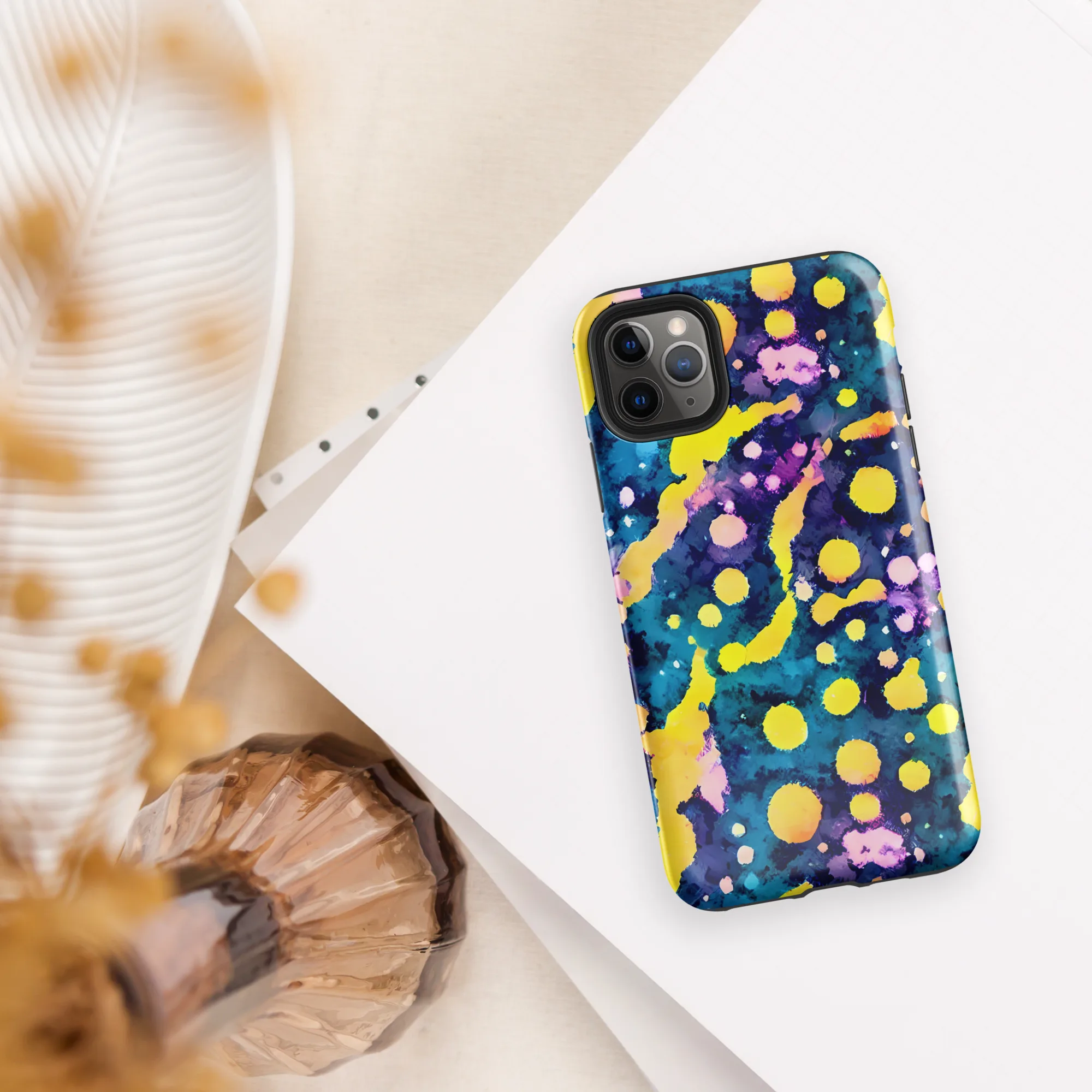 Ink Galaxy on Tough Case for iPhone® — Front