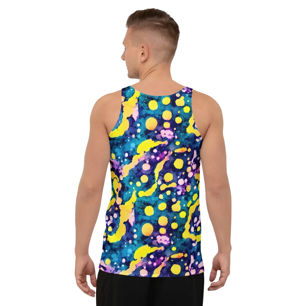 Ink Galaxy on Men's Tank Top — Back