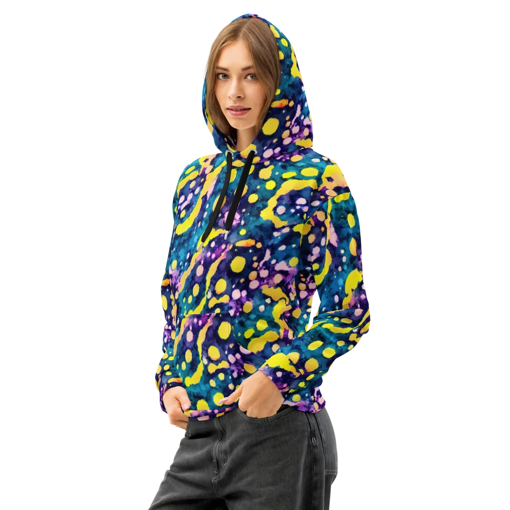 Ink Galaxy on Cotton Hoodie — Left Front