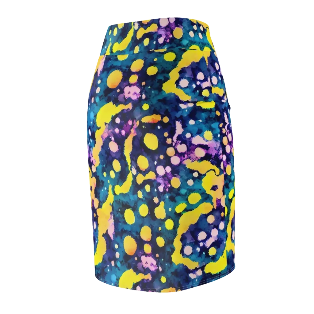 Ink Galaxy on Pencil Skirt — Back Side