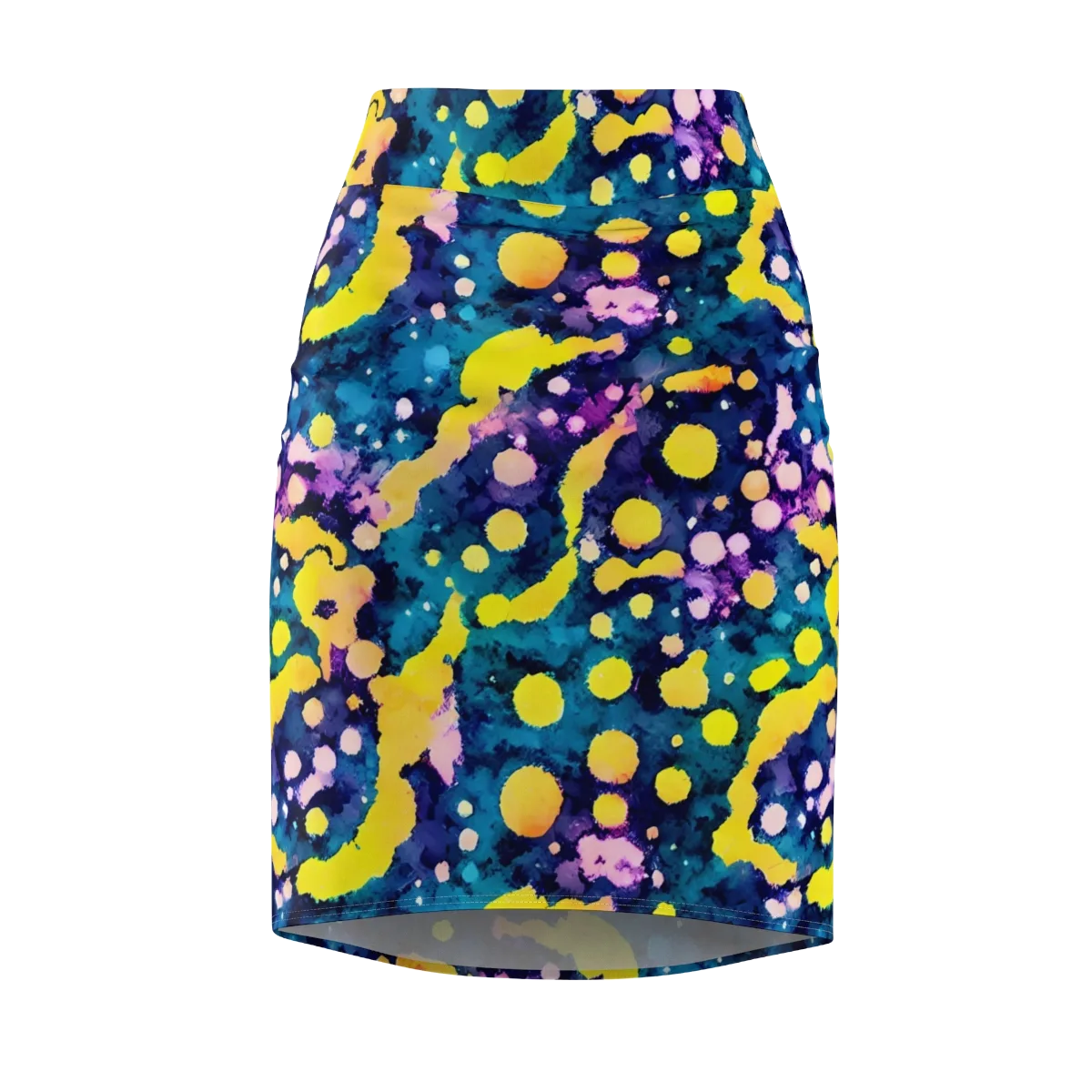 Ink Galaxy on Pencil Skirt — Front