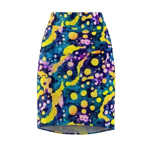 Ink Galaxy on a Pencil Skirt