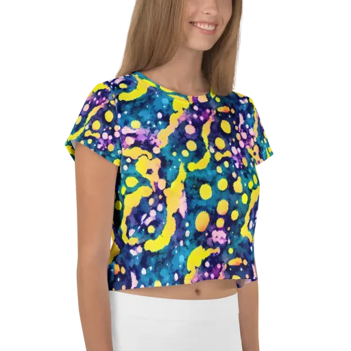 Ink Galaxy on a Crop Tee