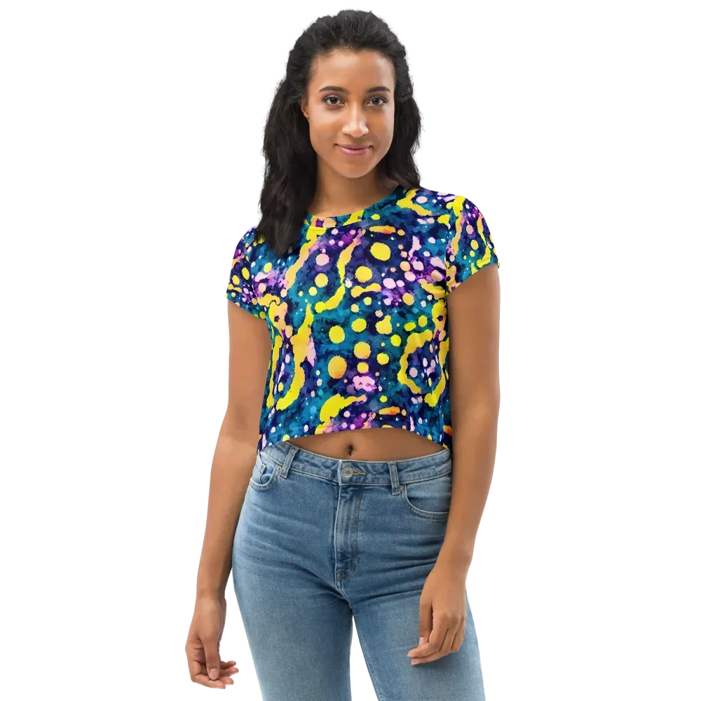 Ink Galaxy on Crop Tee — Front