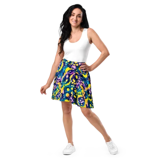 Ink Galaxy on a Skater Skirt