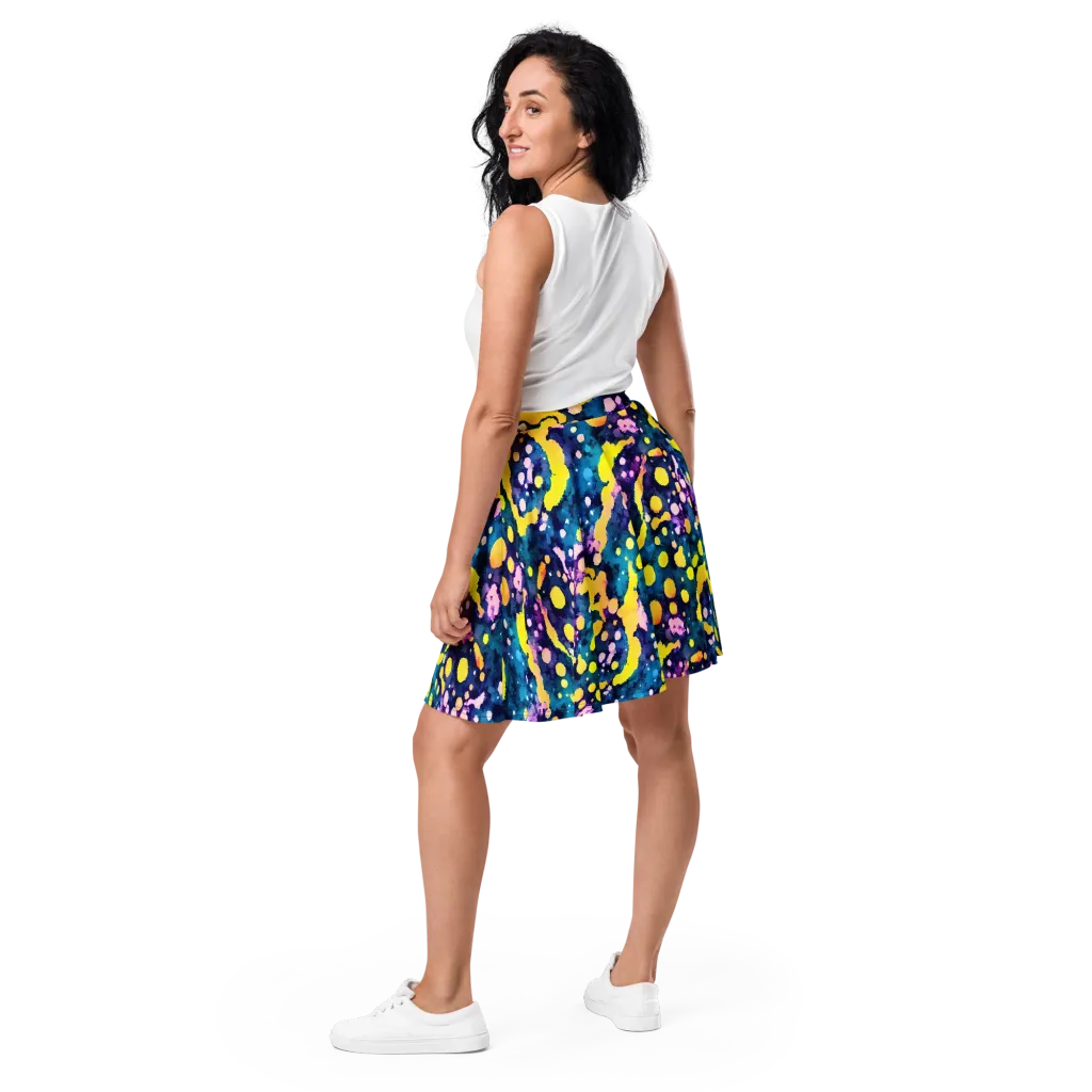 Ink Galaxy on Skater Skirt — Back