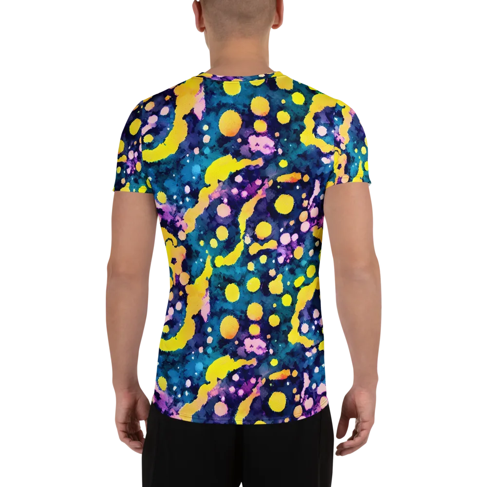 Ink Galaxy on Men's Athletic T-Shirt — Back