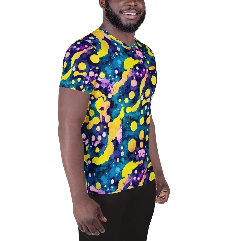 Ink Galaxy on Men's Athletic T-Shirt — Right