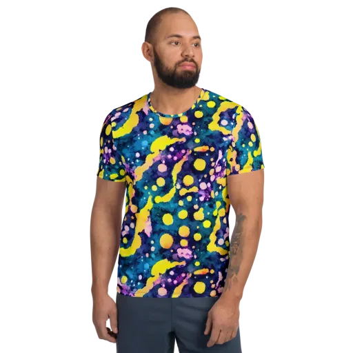 Ink Galaxy on a Men's Athletic T-Shirt