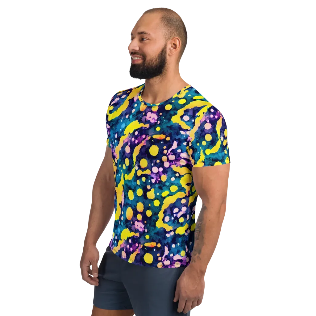 Ink Galaxy on Men's Athletic T-Shirt — Left