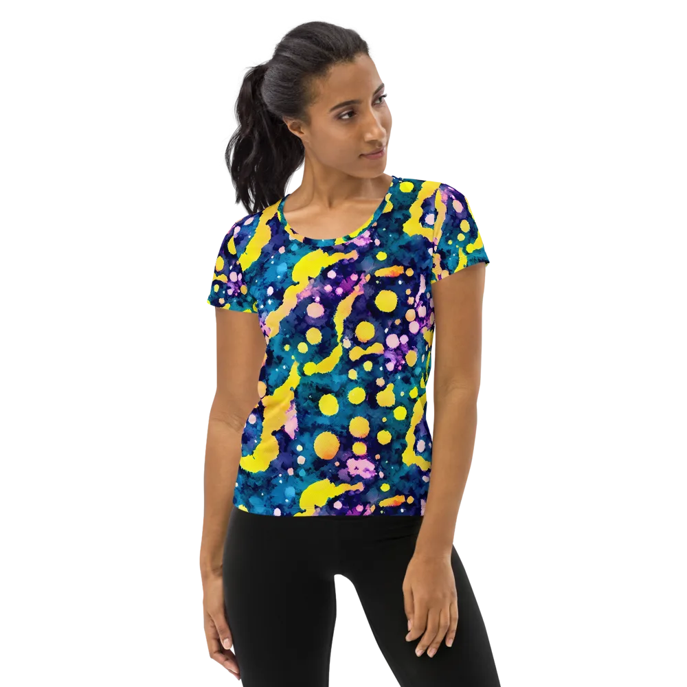 Ink Galaxy on Women's Athletic T-Shirt — Front