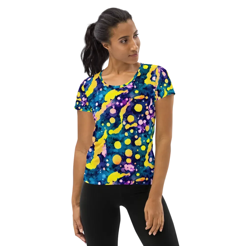 Ink Galaxy on Women's Athletic T-Shirt — Front