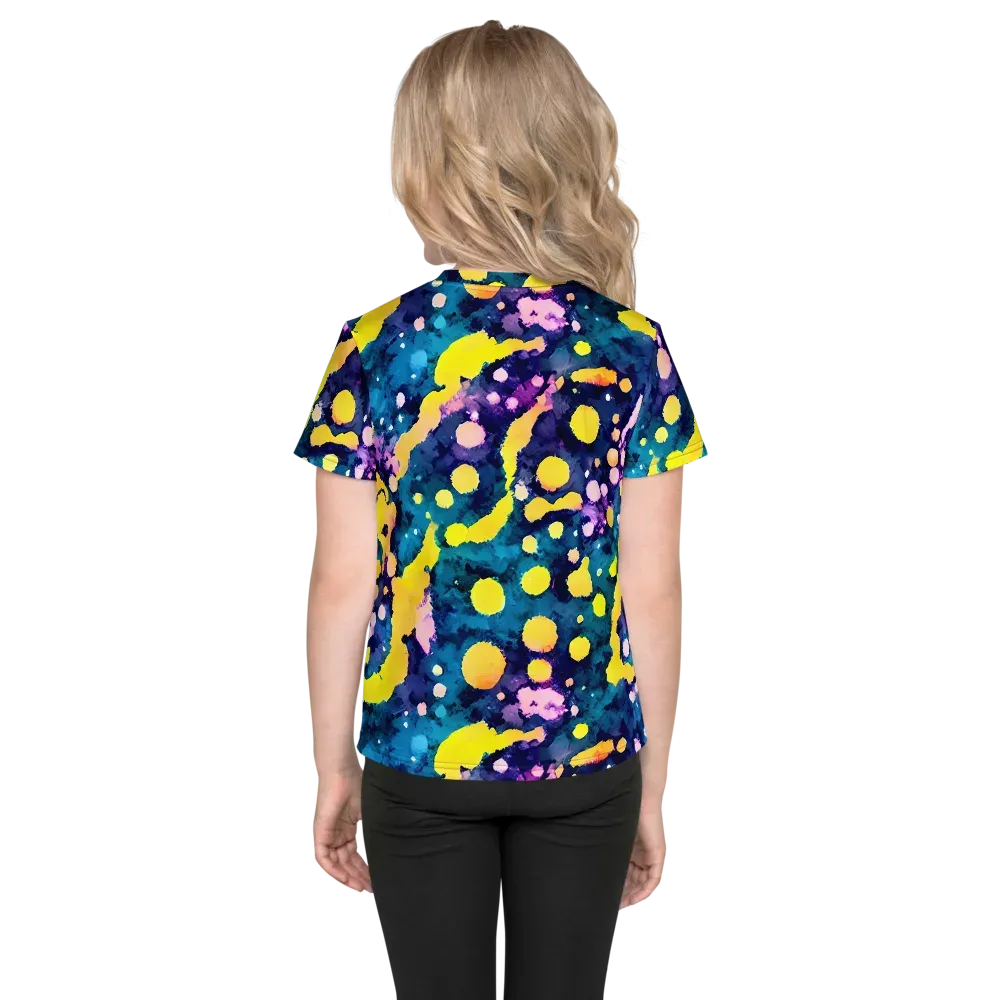 Ink Galaxy on Kids Crew Neck T-Shirt — Back