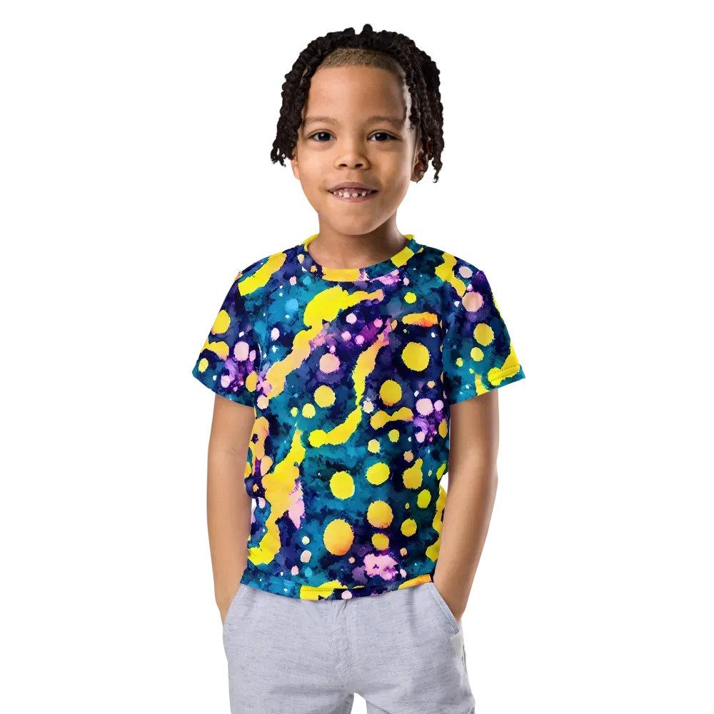 Ink Galaxy on Kids Crew Neck T-Shirt — Front