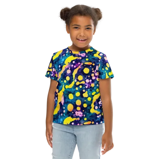 Ink Galaxy on a Kids Crew Neck T-Shirt