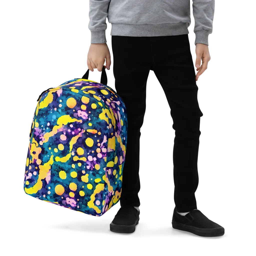 Ink Galaxy on Minimalist Backpack — Zoomed-in