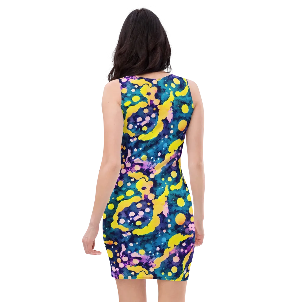 Ink Galaxy on Bodycon Dress — Back