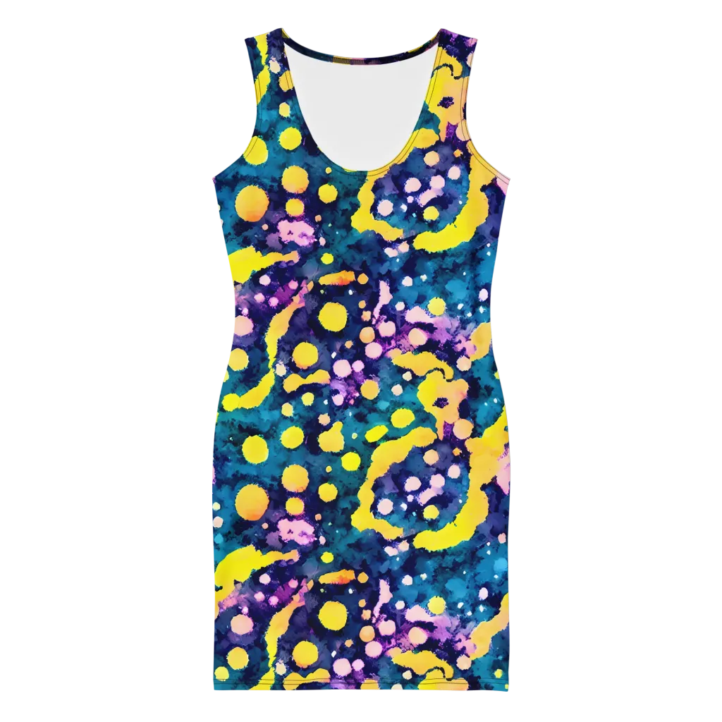 Ink Galaxy on Bodycon Dress — Front