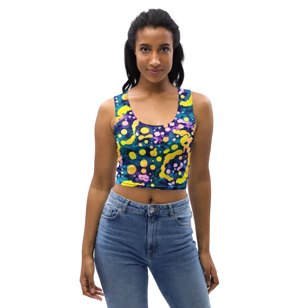Ink Galaxy on Crop Top — Front