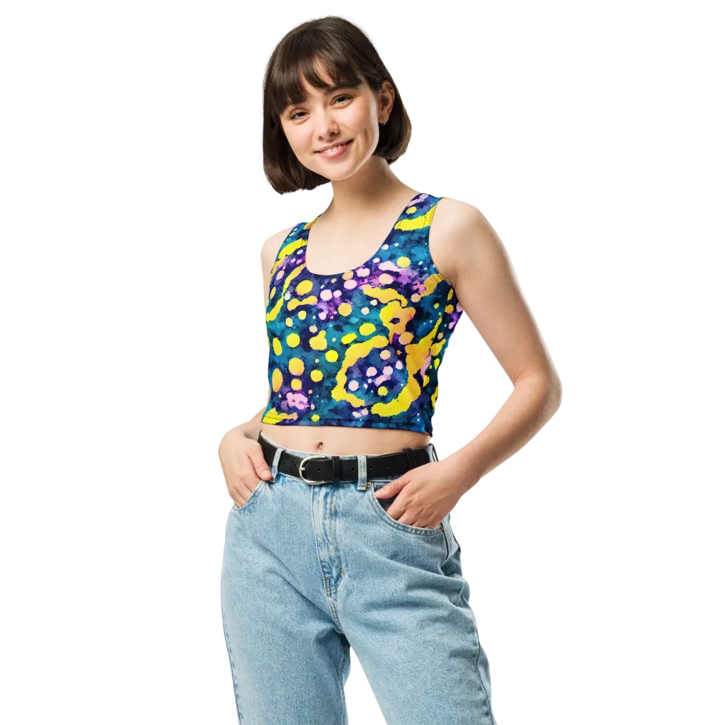 Ink Galaxy on Crop Top — Front
