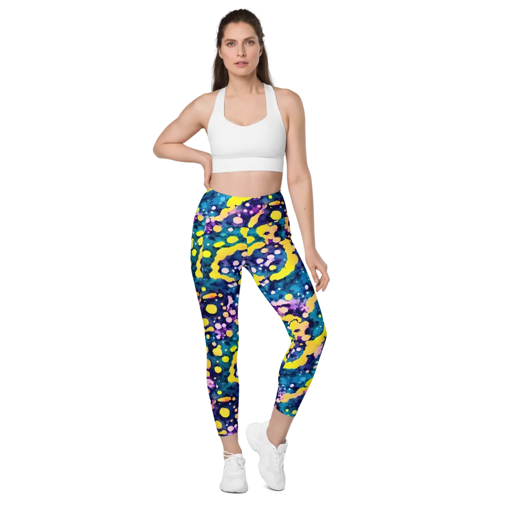 Ink Galaxy on Leggings with Pockets — Front