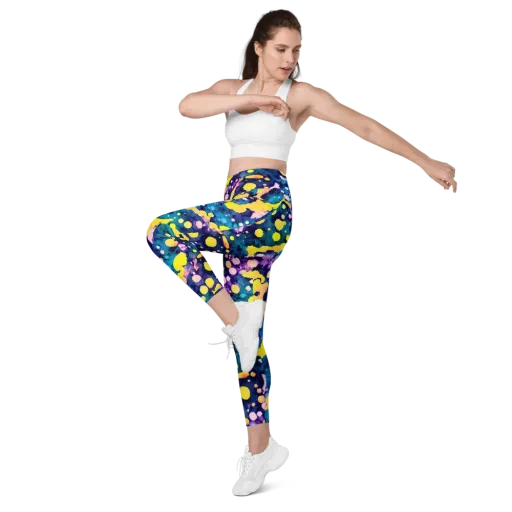 Ink Galaxy on a Leggings with Pockets