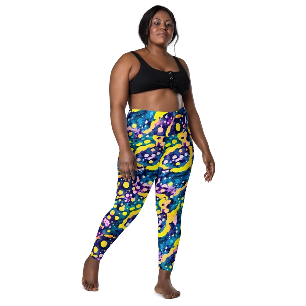 Ink Galaxy on Leggings with Pockets — Front